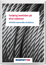 Brochure om Ropetex smøremidler til stålwire