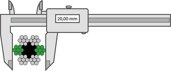 Correct measure of steel wire diameter