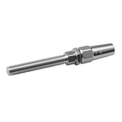 Swageless terminal with thread