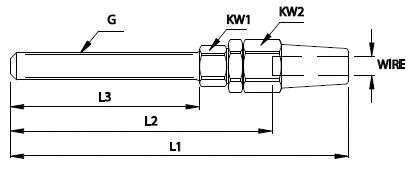 Swageless terminal with thread drawing