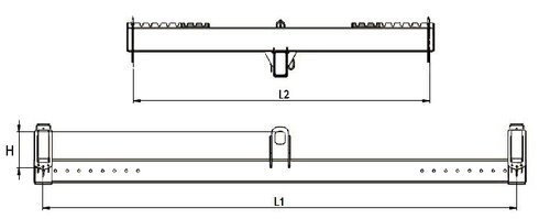 Lifting Beam Type H-SSB drawing