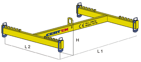 Løfteåg type H-SB stregtegning | © CERTEX Danmark A/S