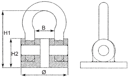 CERTEX Shackle Fittings drawing