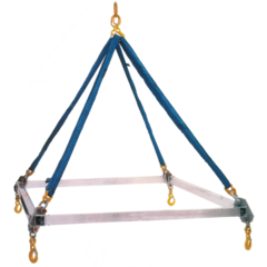 Lifting frame beam in rectangular finish. Ideal for lifting sheds, boats, containers etc. Aluminium Lifting Beam