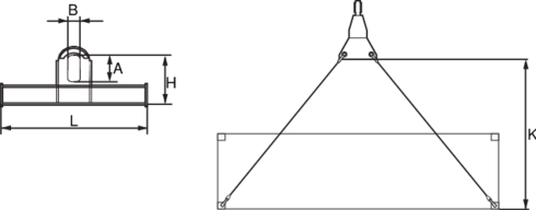 Container løfteåg type A tegning