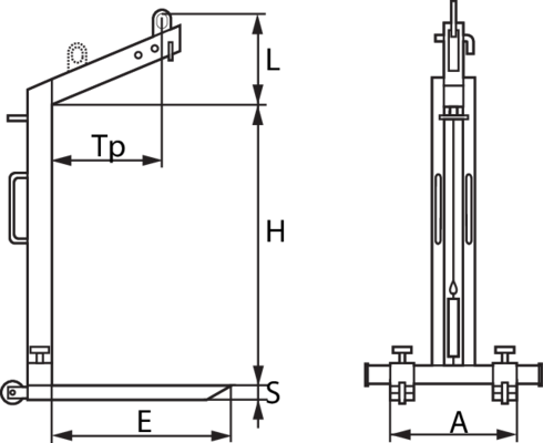 Pallegaffel type 6030 stregtegning