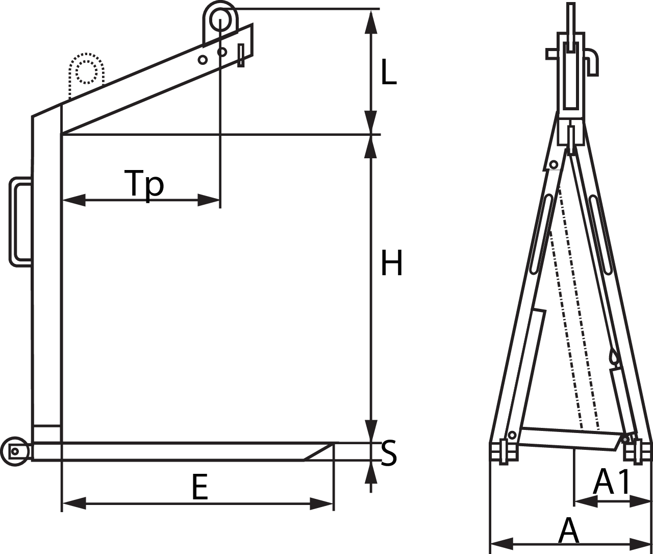 Fork Lift 6040 measurements