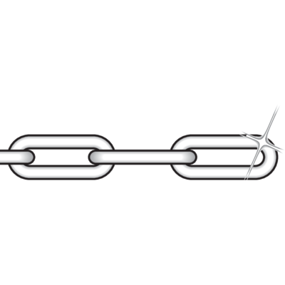 Long link stainless steel AISI 316 chain