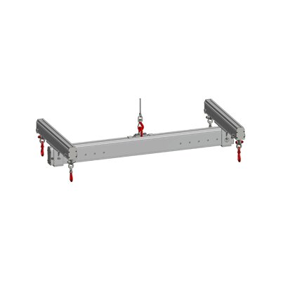 Letvægts justerbar H-spredeåg i aluminium til lastpositionering H-bar Aluminium Adjustable Spreader Beams PALHR ALU