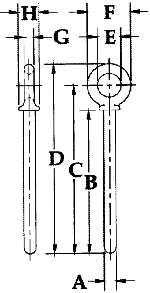 Øjebolt S-276 mål