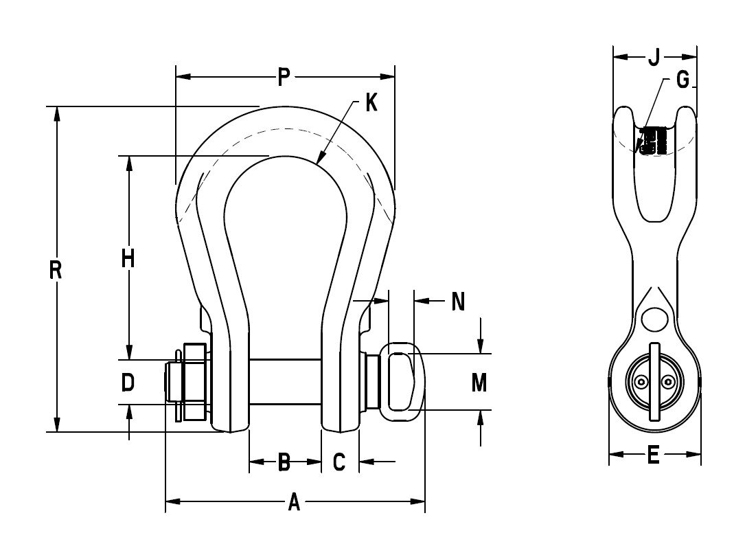 Wide Body Shackle CERTEX Denmark