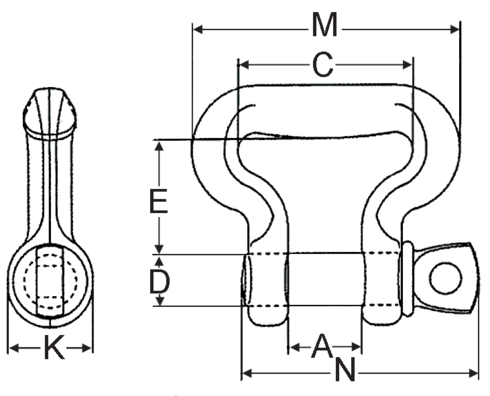 Web Sling Shackle S-281 drawing