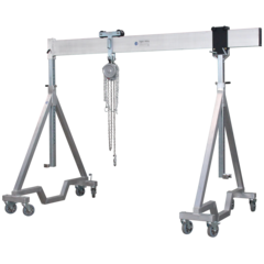 Aluminiumsportalkran, flytbar under last