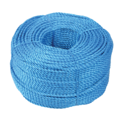 Fibre Rope Non Sliding for knots & Splicing. Floats on water, ideal for Outdoor use and multi-usage PP Rope Blue 3-Strand
