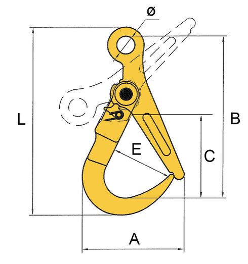 Stregtegning af Super Lock Hook