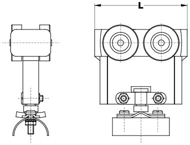 Nylon kabelvogne L01 tegning