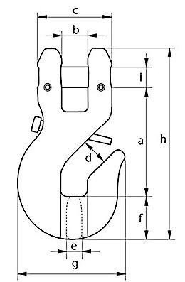 Clevis Sling Hook UCRCT drawing