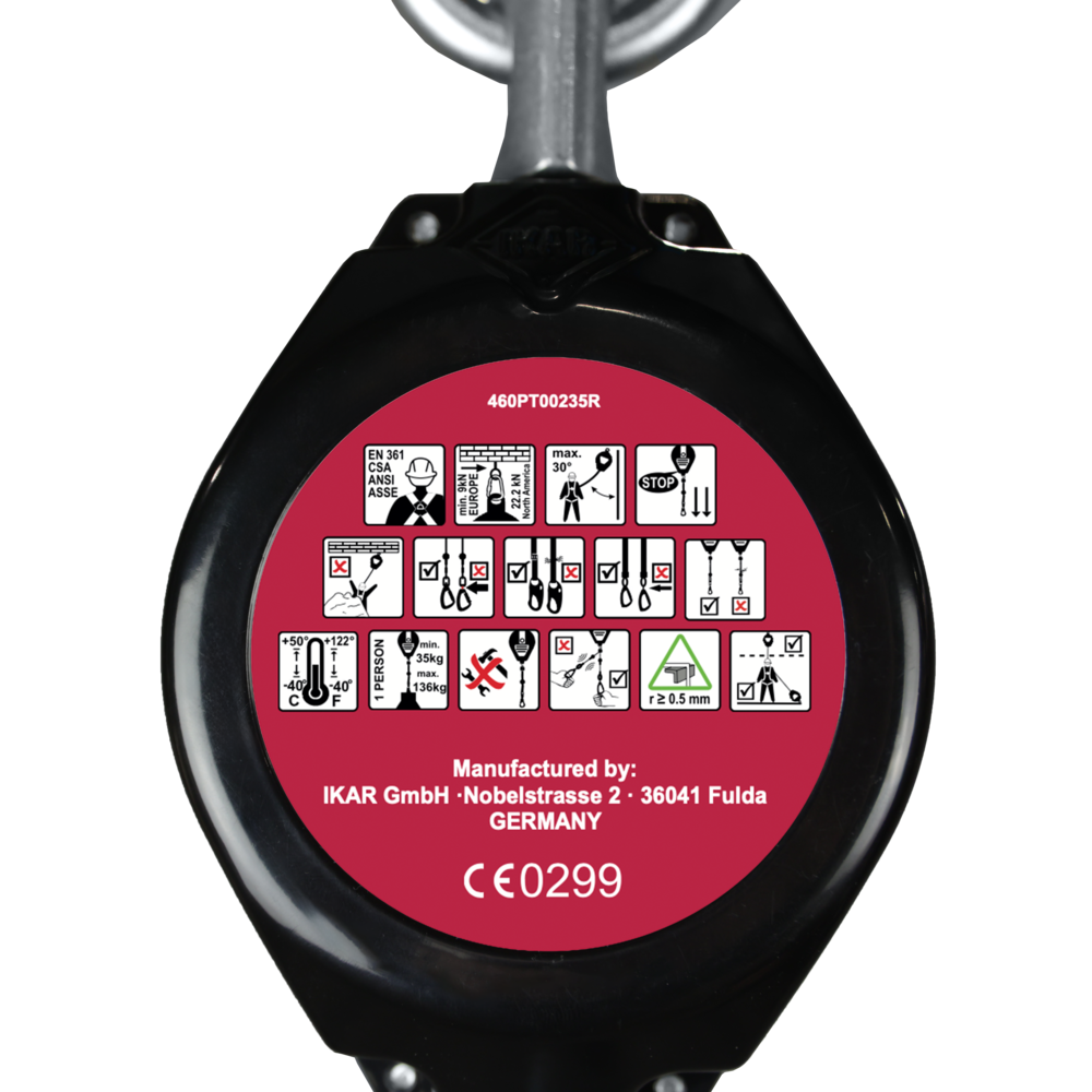 Back on fall arrest block MBW25 | © CERTEX Danmark A/S Back on fall arrest block MBW25 | © CERTEX Danmark A/S