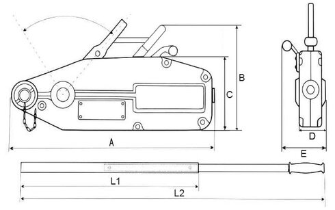 Alu wiretalje POWERTEX PAPH-S1 stregtegning