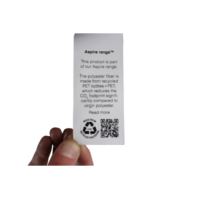 Aspire Range label på POWERTEX produkt