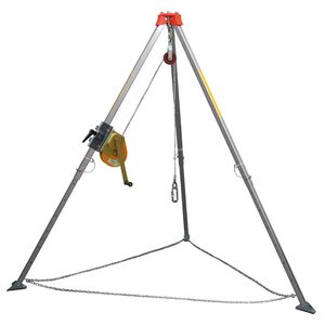 Safety Tripod for use in manholes, shafts, evacuation and lifting