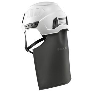 Neck protection on safety helmet