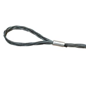 Flatbraided wire sling with non-conical ferrule