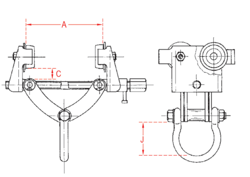 Bjælkeklemme Superclamp BA_dwg