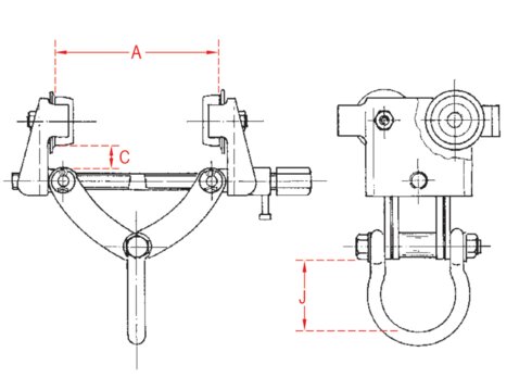 Bjælkeklemme Superclamp BA_dwg