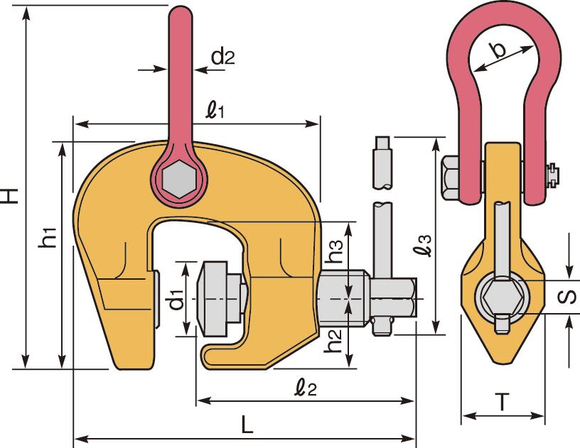 Lifting Screw Cam Clamp drawing