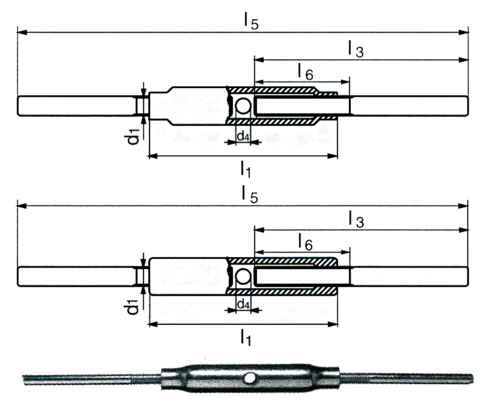 Vantskrue DIN 1478, galvaniseret (svejseender)