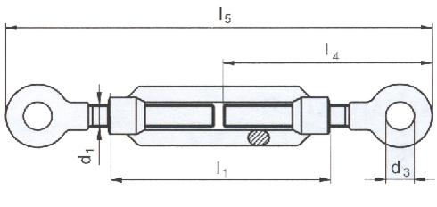 Turnbuckle DIN 1480 eye-eye 