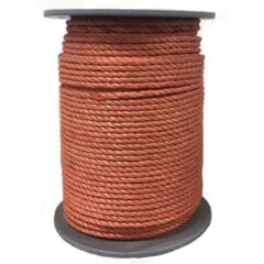 Polypropylene fibre rope 3-strand orange