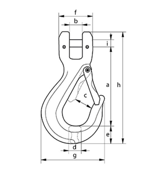 Lastkrog m/gaffel Tycan® UCSCT tegning