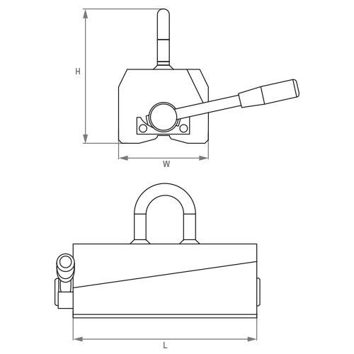 Løftemagnet NEO HOT tegning - CERTEX Danmark A/S | © CERTEX Danmark A/S Løftemagnet NEO HOT | © CERTEX Danmark A/S