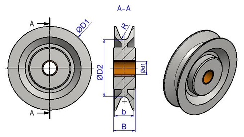 Wire Rope Sheave type SR measurement