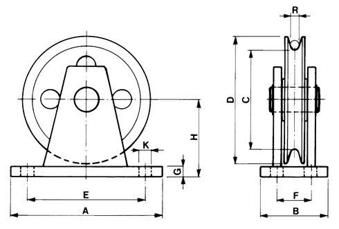 Pulley Block 73 measurement