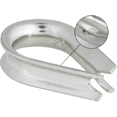 Stainless steel thimble AISI 316