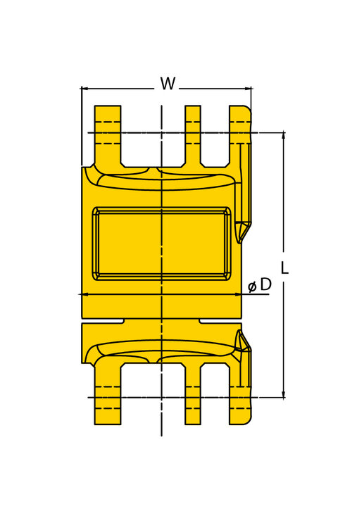 Yoke 8-088N Insulated Blank Swivel measurements