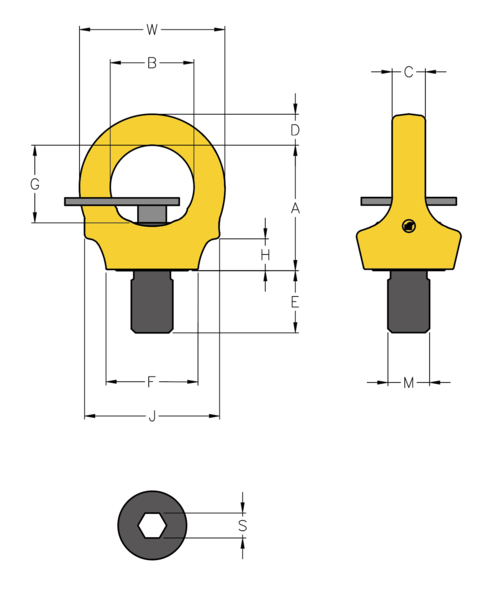 Svirveløjebolt 8-291K mål