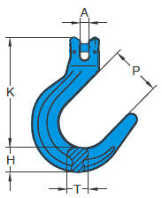 Støberikrog m/gaffel X-046 tegning