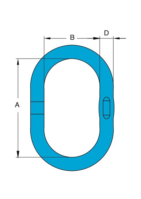 Ovalring X-002W (X-M01) tegning