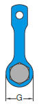 Sjækkel m/gaffel X-066 tegning tværsnit