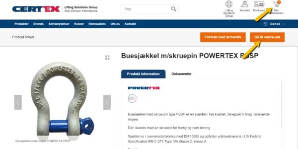 gå til kurv
