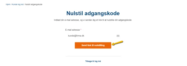 nulstil adgangskode