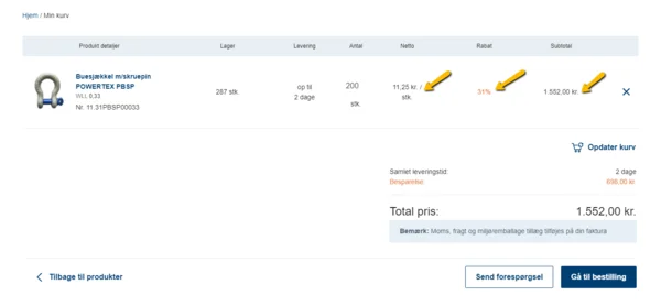priser webshop