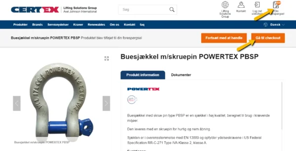 gå til forespørgsels kurv