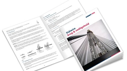 Download vores gratis guide om brug og vedligehold af stålwire | © CERTEX Danmark A/S
