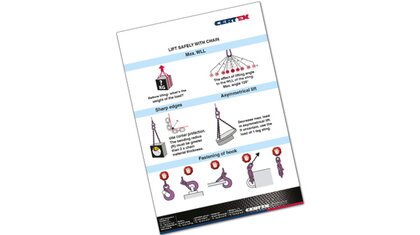 Lift safely with chain poster | © CERTEX Danmark A/S
