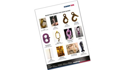 Rejection poster for chain slings | © CERTEX Danmark A/S